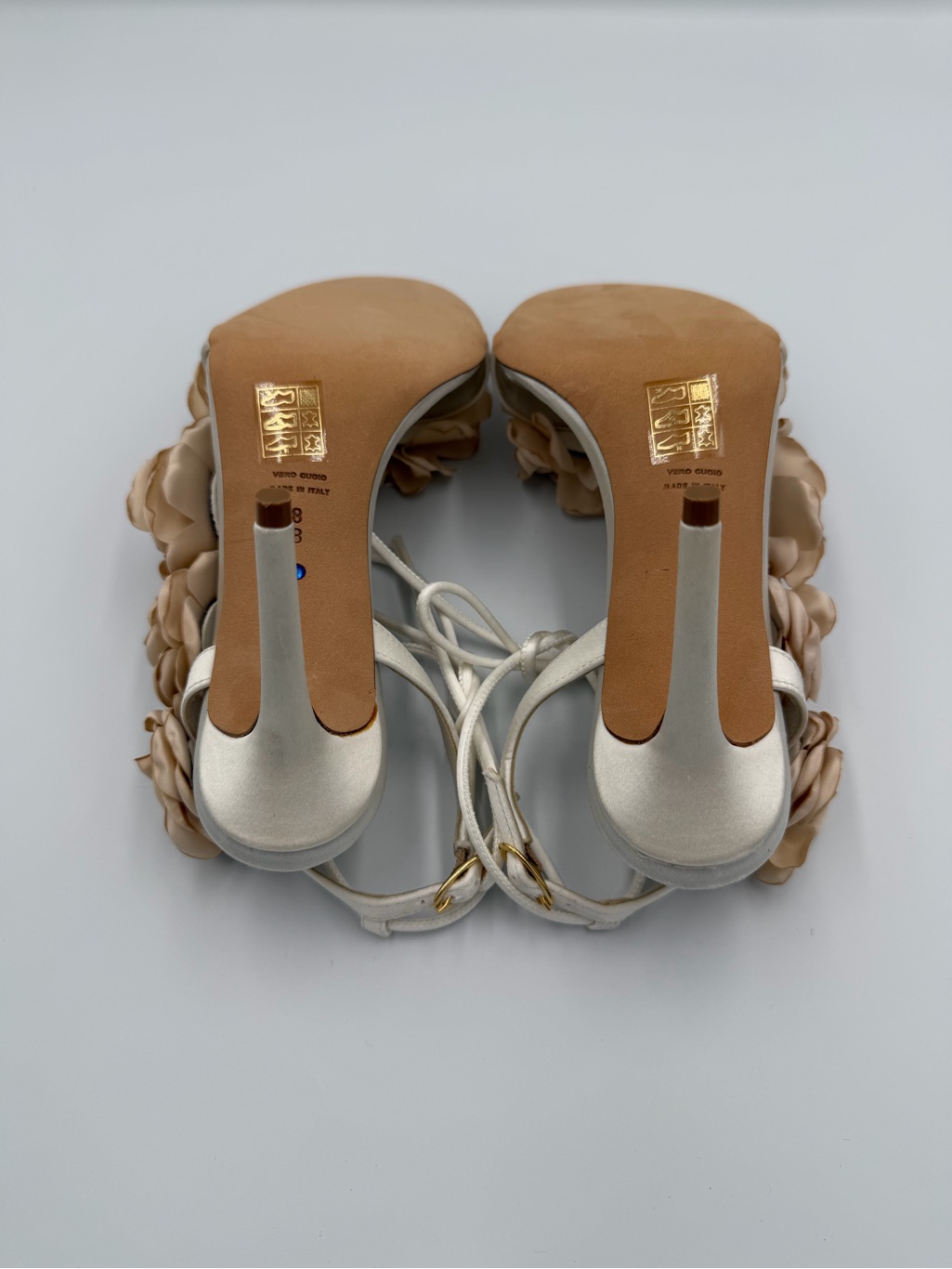 Something Bleu Hensley Silk Floral Made In Italy Sandals Heels Msrp $495/Nwob — image 5 of 8